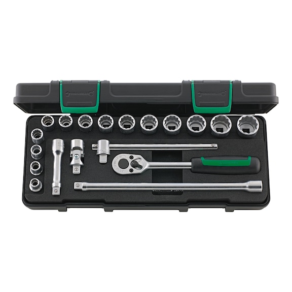STAHLWILLE Socket wrench set 45/14/5I KN 3/8 inch 19-piece 96024132 - Socket wrench set 3/8"