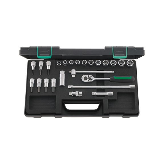 STAHLWILLE Socket wrench set 456/49/19/5 KN 3/8 inch 24-piece 96021236 - Socket wrench set 3/8"