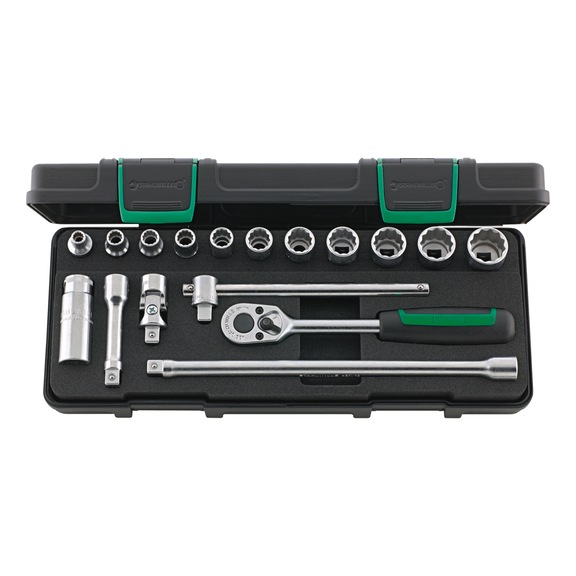 STAHLWILLE Socket wrench set 45A/12/5 KN 3/8 inch 17-piece 96025204 - Socket wrench set 3/8"