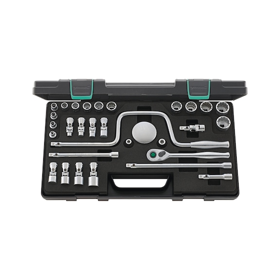 STAHLWILLE Socket set 45A/22/8QR KN SG 3/8 inch 30-piece 96025207 - Socket wrench set 3/8"