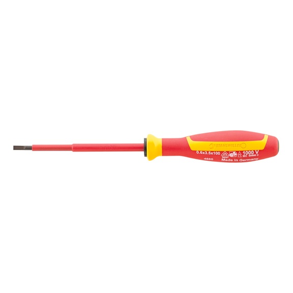 STAHLWILLE Electrician's screwdriver DRALL 4660 VDE size 2 0.5 x 3 mm 46603030 - VDE electrician's slotted screwdrivers DRALL+ 4660 VDE