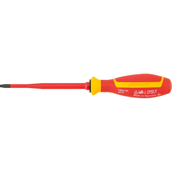 STAHLWILLE TX screwdriver 4676 VDE T25 L.125 mm 46763025 - Hexagon socket screwdriver