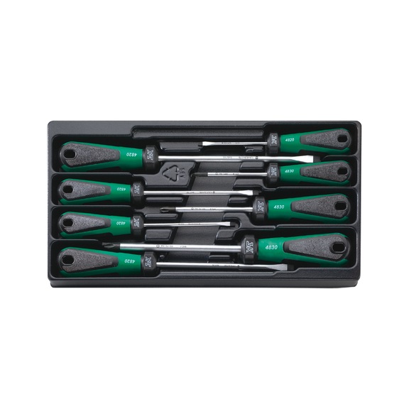 STAHLWILLE screwdriver set 3K DRALL 4892 8-piece 96489210 - Screwdriver set