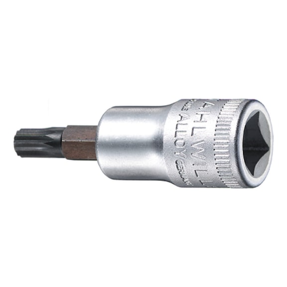 STAHLWILLE Screwdriver bit insert 49X 3/8 inch M10 L.52 mm 02060010 - XZN multi-tooth screwdriver bit 3/8"