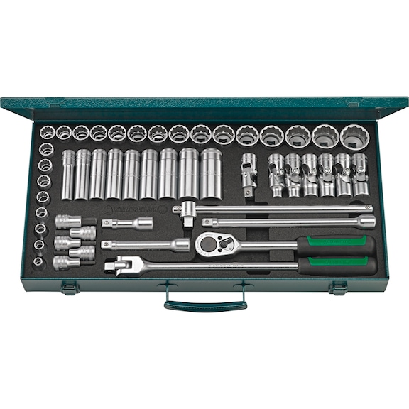 STAHLWILLE Socket wrench set 50/43/7N 1/2 inch 50 pcs. 96031136 - Socket wrench set 1/2"