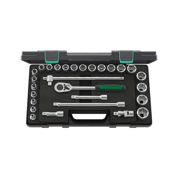 STAHLWILLE socket wrench set 52/22/6 KN 1/2 inch 28 pcs. 96031409 - Socket wrench set 1/2"