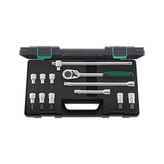STAHLWILLE Socket wrench set 54/8/4 KN 1/2 inch 12-piece 96031501 - Socket wrench set 1/2"