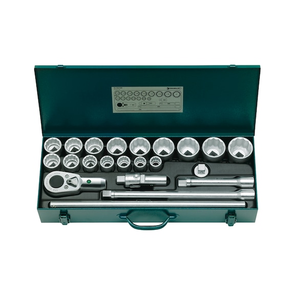 STAHLWILLE Socket wrench set 55A/16/6 3/4 inch 22-piece 96054103 - Socket wrench set 3/4"