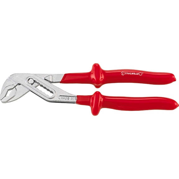 STAHLWILLE Wasserpumpenzange 6551VDE Maul-W.35mm L.240mm Kopf verchromt 65517250 - Wasserpumpenzange