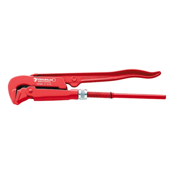 STAHLWILLE Swedish pipe wrench jaw w.44 mm l.320 mm head red lacquered 65560310 - Pipe wrench