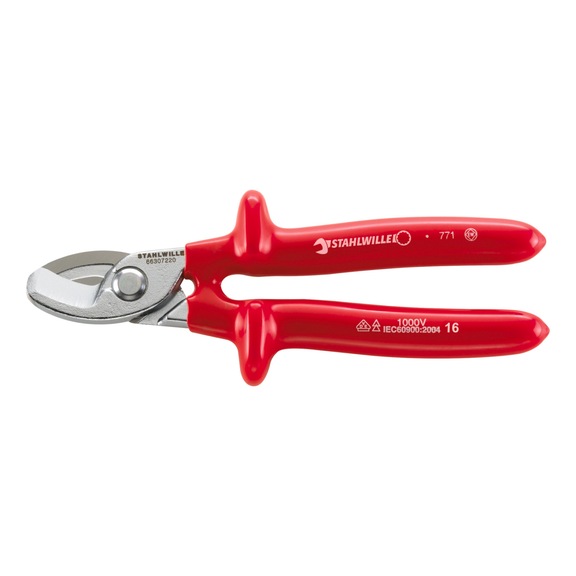 STAHLWILLE Cable shears 6630 VDE L.220 mm Handles dip-insulated 66307220 - Cable shears