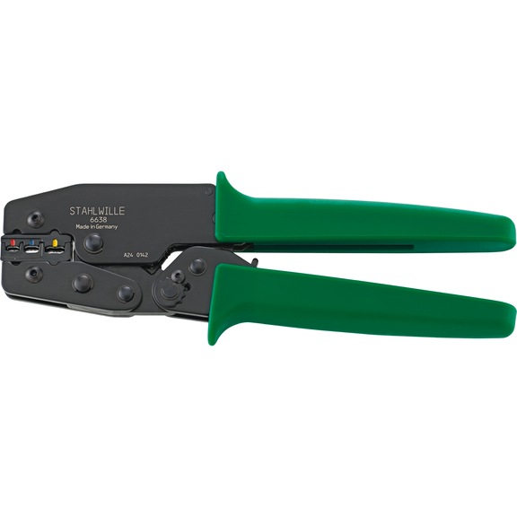 STAHLWILLE Crimping pliers 6638 L.220 mm Handles with plastic sleeve 66383220 - Crimping pliers