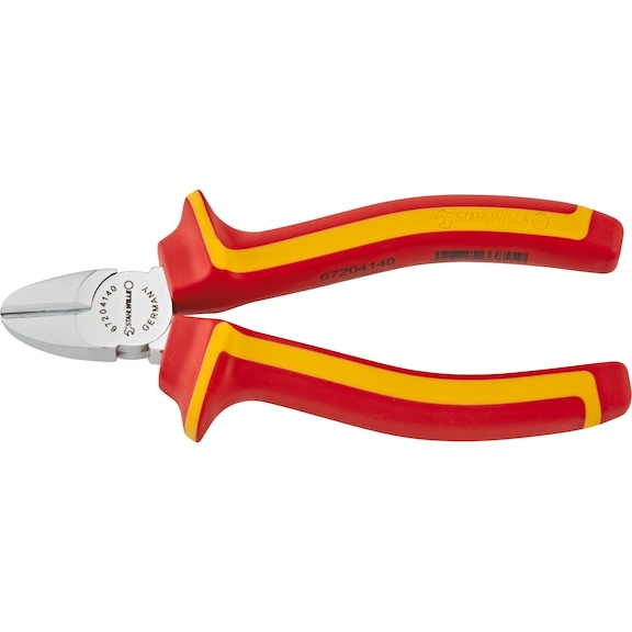 STAHLWILLE VDE diagonal cutters 67204 L.185 mm head chrome-plated 2-component handles 67204180 - Side cutter