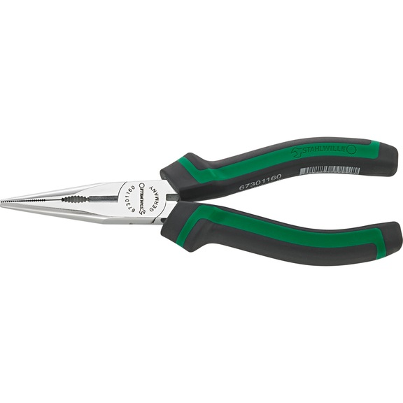 STAHLWILLE Telephone pliers 67301 L.165 mm head chrome-plated 2-component handles 67301160 - Round nose pliers