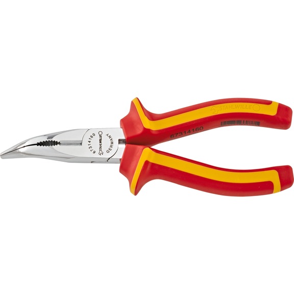 STAHLWILLE VDE Telephone pliers 67314 L.160 mm head chrome-plated 2-component handles 67314160 - Round nose pliers