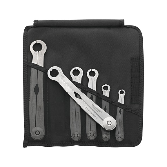 STAHLWILLE Ratchet wrench set FastRatch 240 8 - 19mm 6-piece 96411006 - Ratchet ring wrench set