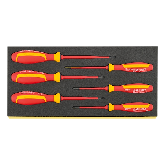 STAHLWILLE VDE screwdrivers TCS 4661/4671 VDE 6-piece 96838814 - Screwdriver set