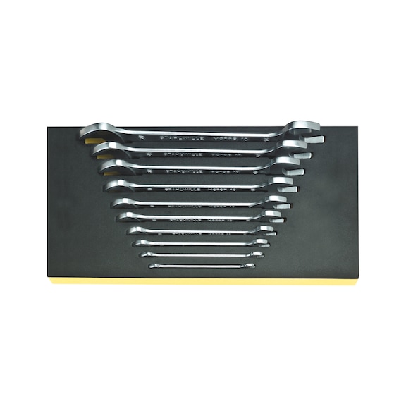 STAHLWILLE Double open-end wrench set MOTOR TCS 6x7-24x27 mm 10-piece 96838187 - Double open-end wrench set