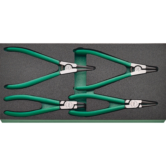 STAHLWILLE circlip pliers set in TCS insert TCS 10 821 4-piece 96830273 - Pliers set