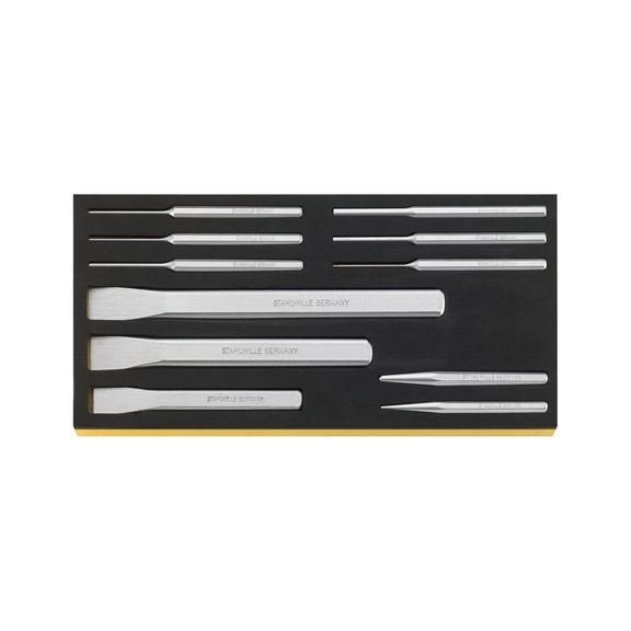 STAHLWILLE chisel, center punch, pin punch TCS 102-108/11 11-piece 96838754 - Chisel assortment