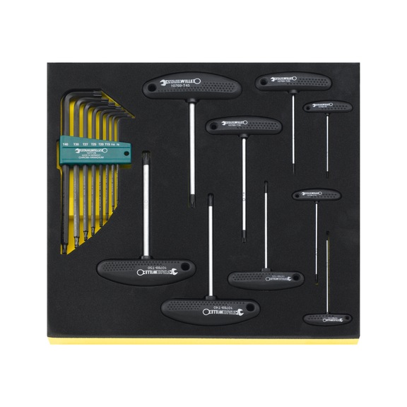 STAHLWILLE offset screwdriver set TCS 10769+10771 T9-T50 17-piece 96832099 - Hexagon socket wrench set