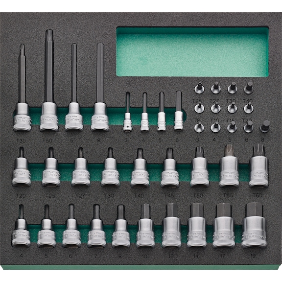 STAHLWILLE Werkzeug-Sortiment in TCS-Einlage TCS 11 821/40 40-teilig 96830274 - Steckschlüsselset