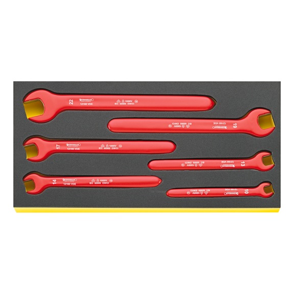 STAHLWILLE VDE-Einmaulschlüssel-Satz TCS 12160 VDE 10 - 22mm 6-teilig 96830042 - Einmaulschlüssel