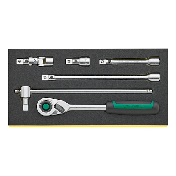 STAHLWILLE Operating tool set TCS 1/2 inch-512/6QR 6-piece 96830362 - Socket wrench set