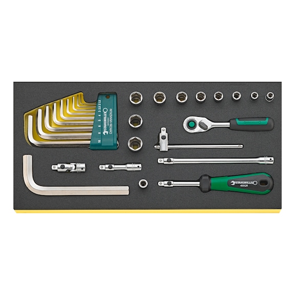 STAHLWILLE tool set TCS 1/4 inch + 10760CV QR 27-piece 96830364 - Tool assortment