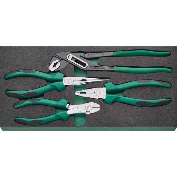 STAHLWILLE pliers set in TCS insert TCS 3 821/4 4-piece 96830266 - Pliers set