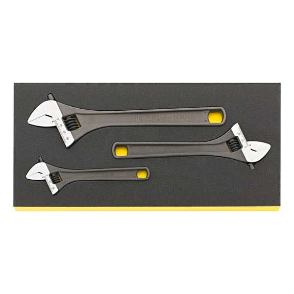 STAHLWILLE Einmaulschlüssel-Satz verstellbar TCS 4026 6-10mm 3-teilig 96838796 - Einmaulschlüssel