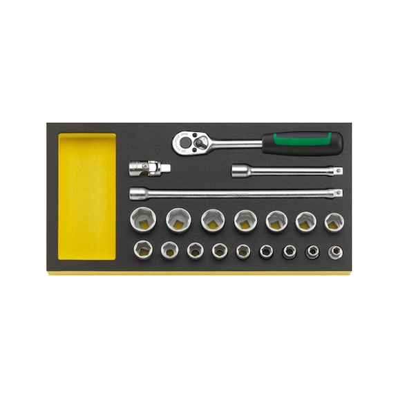 STAHLWILLE socket wrench set TCS 456/16/4MF 3/8 inch 20-piece 96830357 - Socket wrench set