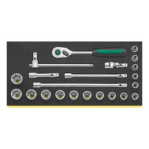 STAHLWILLE Socket set TCS 456/16/6QR 3/8 inch 22-piece 96830367 - Socket wrench set