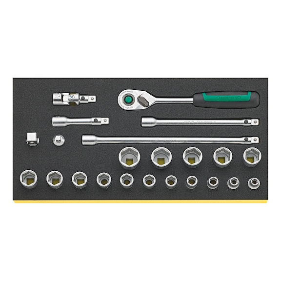 STAHLWILLE Steckschlüsselsatz TCS 456/16/7QR 3/8 Zoll 23-teilig 96830370 - Steckschlüsselset
