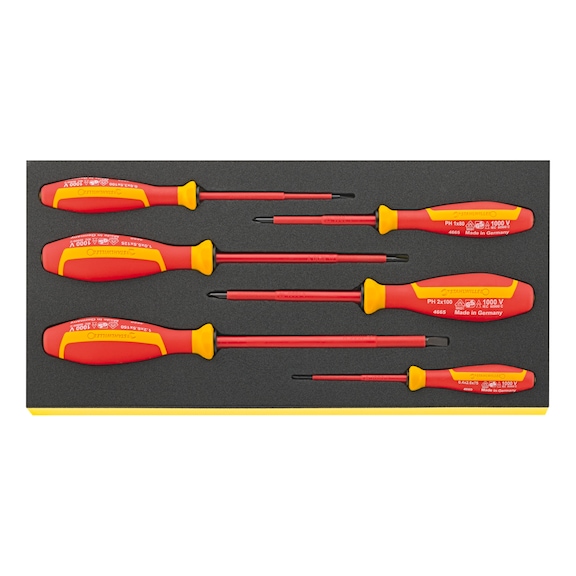 STAHLWILLE Screwdriver set DRALL TCS 4660/4665 VDE 6-piece 96838766 - Screwdriver set