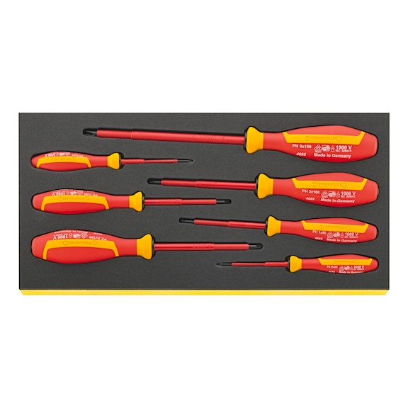 STAHLWILLE Screwdriver set DRALL TCS 4665/4670 VDE 7-piece 96838785 - Screwdriver set