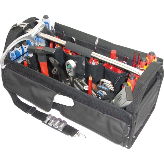 ALARM textile bag 12-TXL complete L.310xW.620xH.290mm 45-pieces 56077380 - Tool assortment