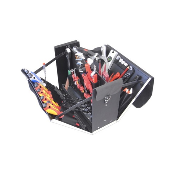 ALARM leather bag 12-L1 complete L.165xW.415xH.320mm 45-pieces 56077340 - Tool assortment