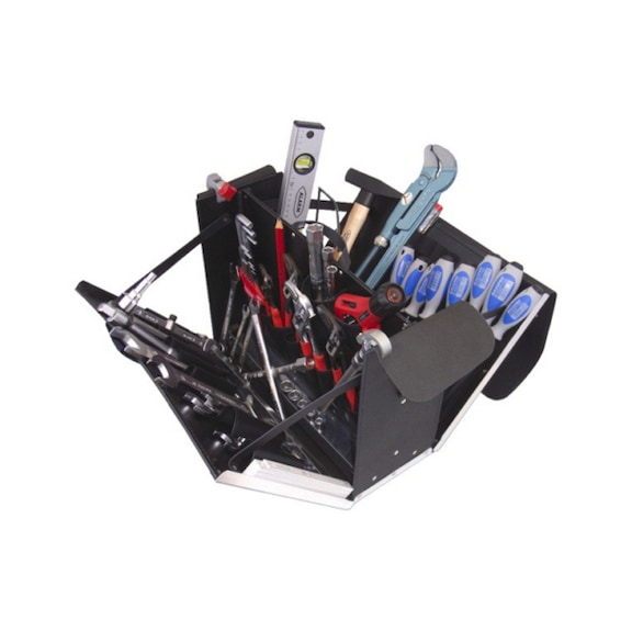 ALARM Ledertasche 2-L1 komplett L.165xB.415xH.320mm 47-teilig 56077140 - Werkzeugsortiment