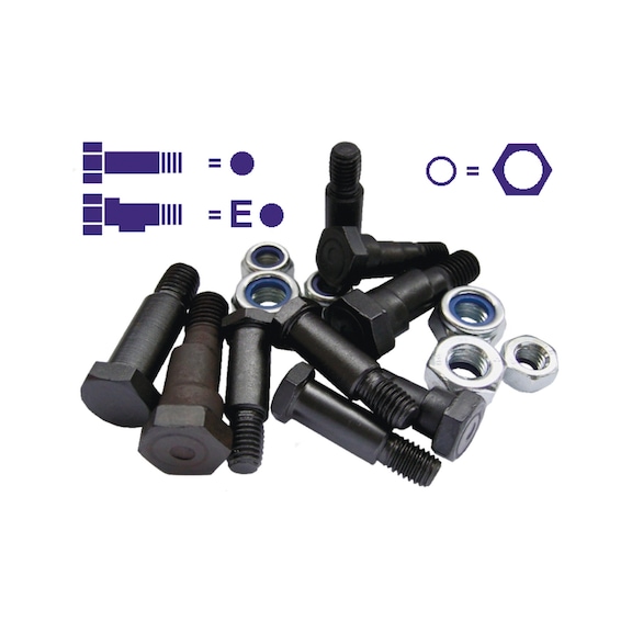 VBW Cutter head screw set 980 BO/MA universal 14-piece 87980100 - Bolt cutters