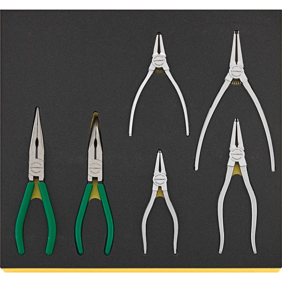 STAHLWILLE Zangensatz in TCS-Einlage TCS 6534-6545 6-teilig 96832100 - Zangensatz
