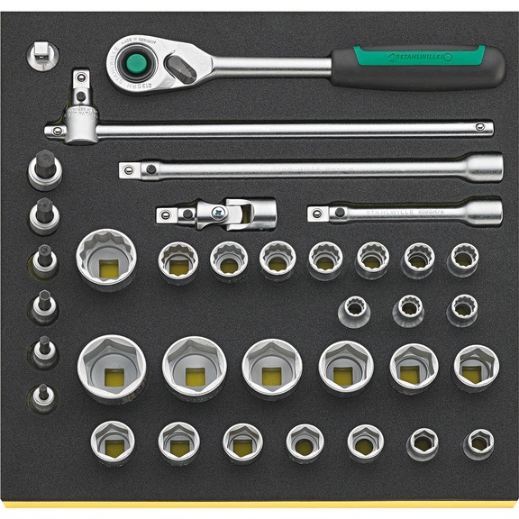 STAHLWILLE Steckschlüsselsatz TCS 50/52/30/6QR 1/2 Zoll 36-teilig 96830360 - Steckschlüsselset