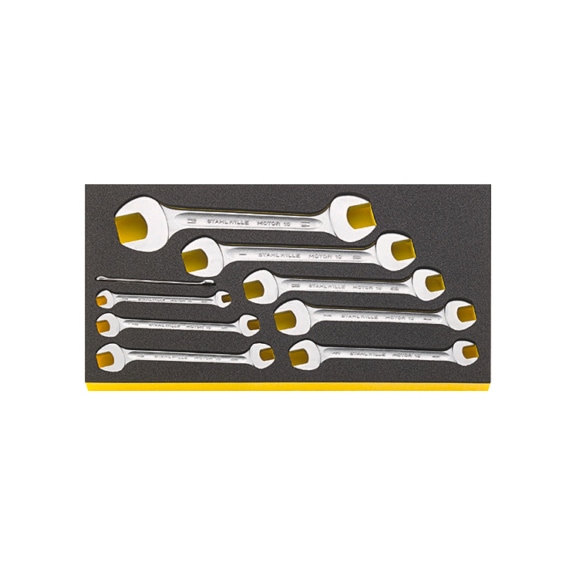 STAHLWILLE Double open-end wrench set MOTOR TCS WT 10A/9 9-piece 96830124 - Double open-end wrench set