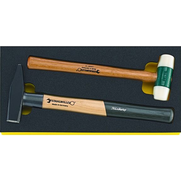 STAHLWILLE hammer set in TCS insert TCS 10956/10961 2-piece 96838194 - Tool set chisel, center punch, riveting tool