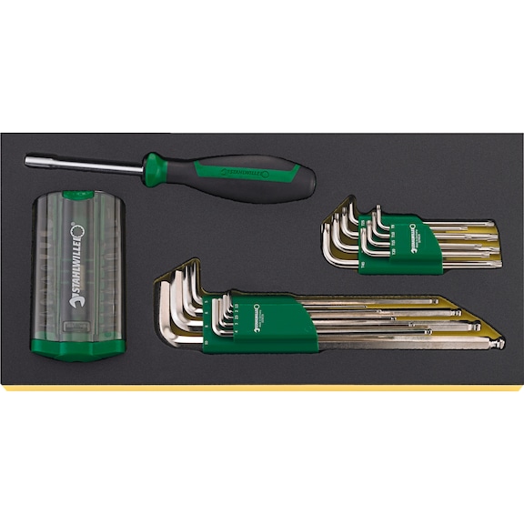 STAHLWILLE offset screwdriver bit set TCS 1202/4000/10766 38-piece 96838768 - Hexagon angle screwdriver set