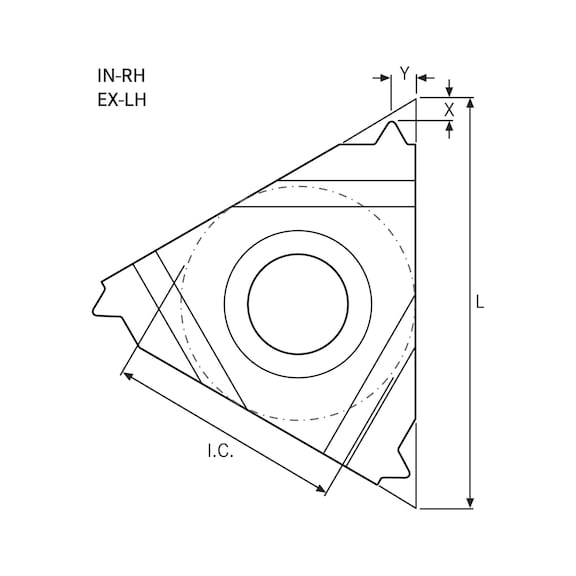 ATORN Thread cutting insert, sub-profile 55° EL HC5625 - 2