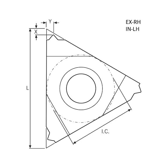 ATORN Full-profile thread cutting insert PG ER HC5515 - 2