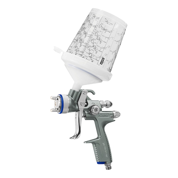 SATA flow cup pisztoly SATAjet 100 B F RP fúvóka 2.0 RPS többcélú csésze 1012666 - SATAjet 100 B szórópisztoly