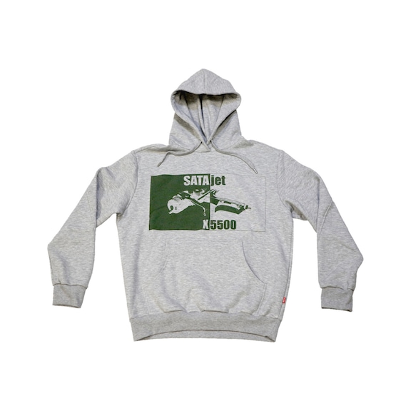 SATA Hoodie grey, size L, cotton, SATAjet X 5500 version 1161281 - Hoodie grey SATAjet X 5500 version
