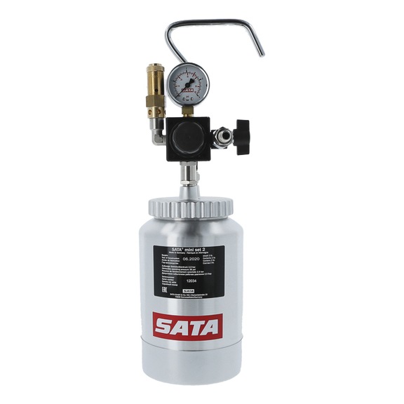 SATA mini set 2, material pressure container 2 L single pressure reducer 120840 - mini Set 2